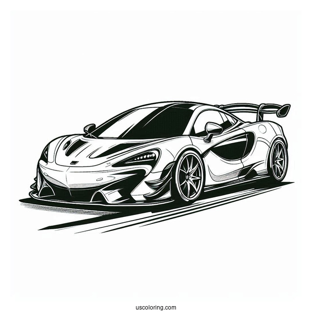 McLaren Coloring Page For Kids