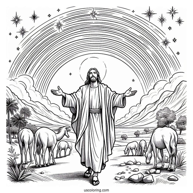 Miracles Of Jesus Coloring Sheet