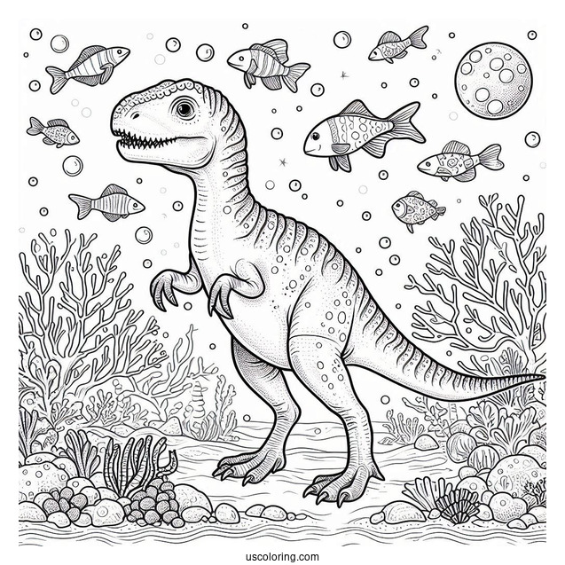 Basilosaurus Dinosaur On The Sea Floor