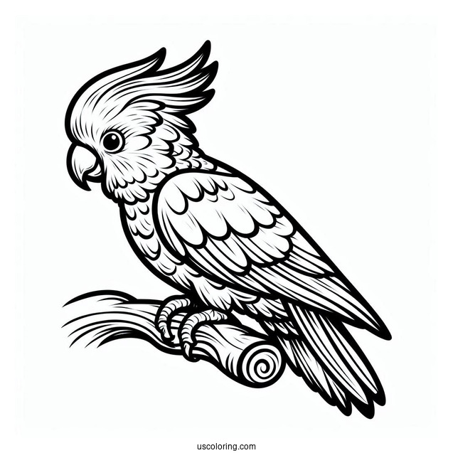Cockatoo Parrot To Color