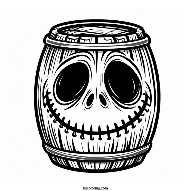 Easy Outline Of Barrel Coloring In