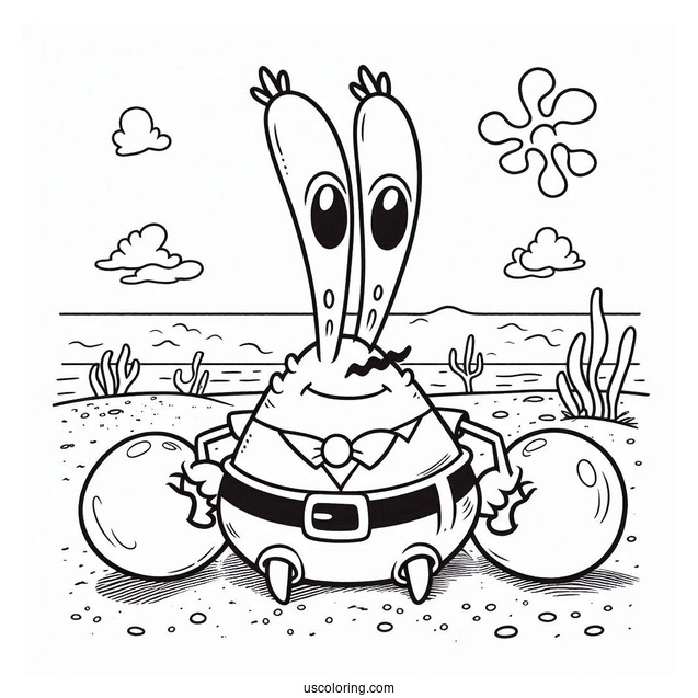 Coloring Page Of Mr Krabs