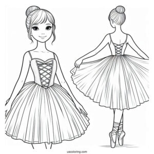 Ballerina Dress Coloring Page
