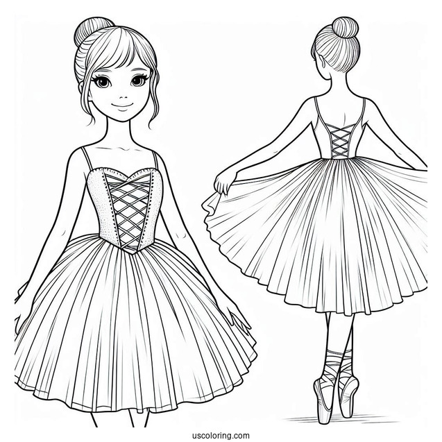Ballerina Dress Coloring Page