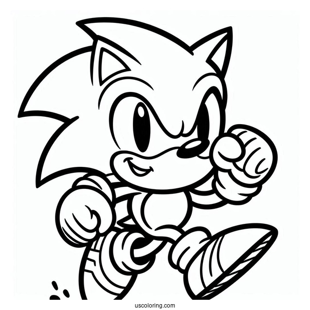 Simple Outline Of Sonic To Color
