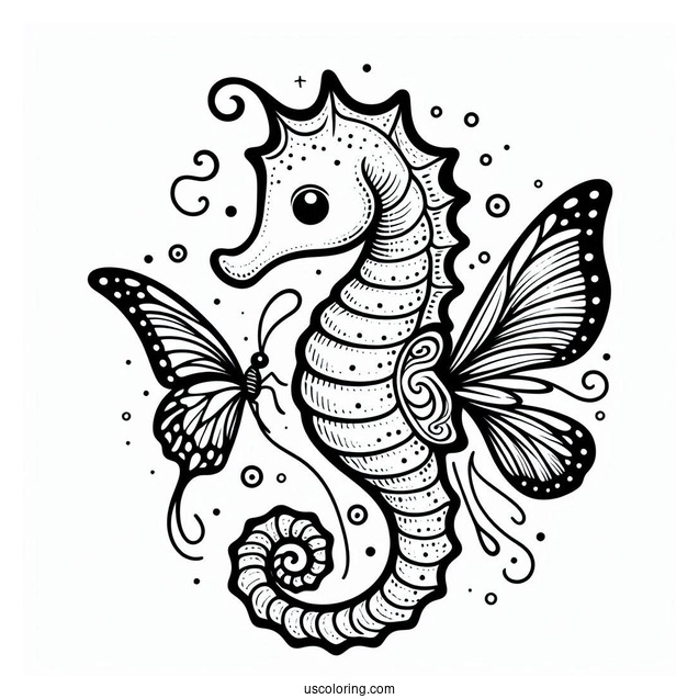 Seahorse With Butterfly Wings