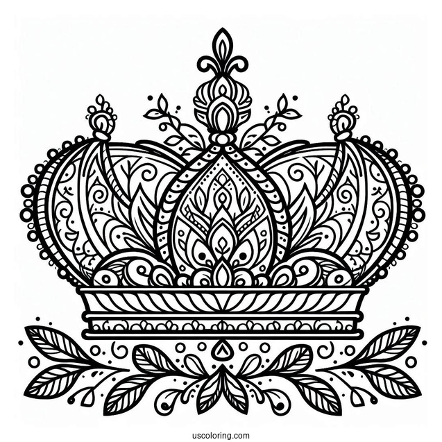 Eastern Crown Coloring In For Preschoolers
