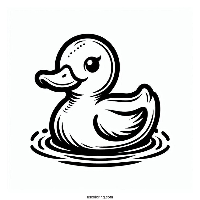 Easy Outline Of a Rubber Duck
