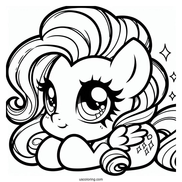 Chibi Kawaii Equestria Girls Pinkie Pie Coloring Page For Kids