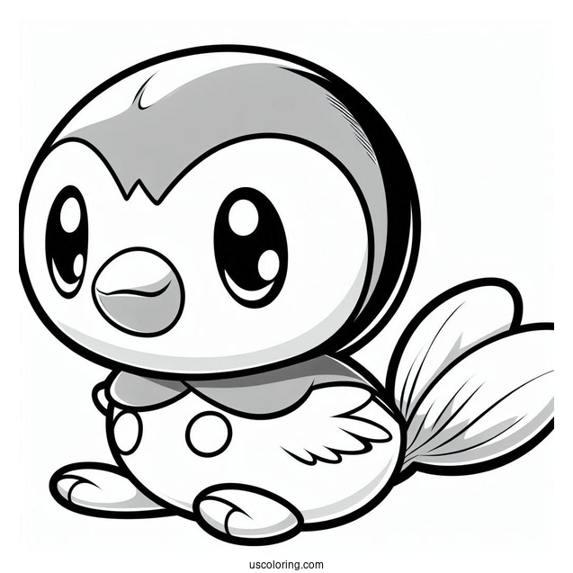 Piplup Coloring In For Preschoolers