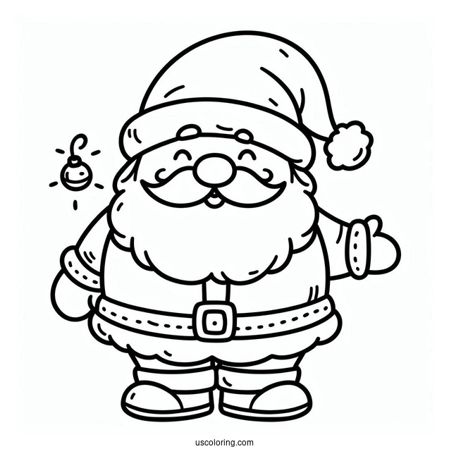 Easy Outline Of Santa To Color For Toddlers