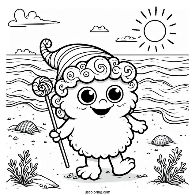 Sprunki Coloring Page Of Garnold At The Beach