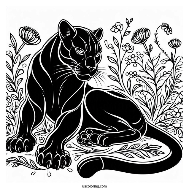 Black Panther Coloring Page