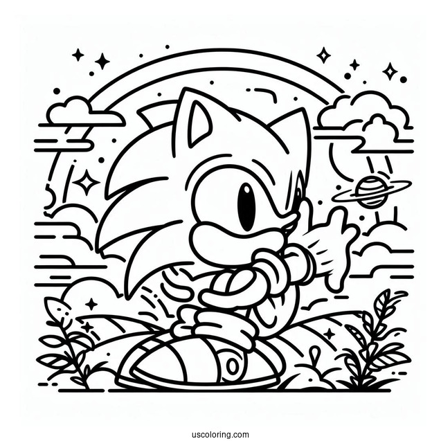 Sonic Logo Coloring Sheet