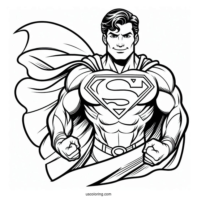 Simple Outline Of Superman To Color(1)