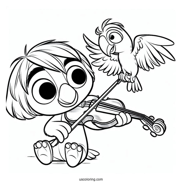 Nigel Holding Mauro Coloring Sheet For Kids