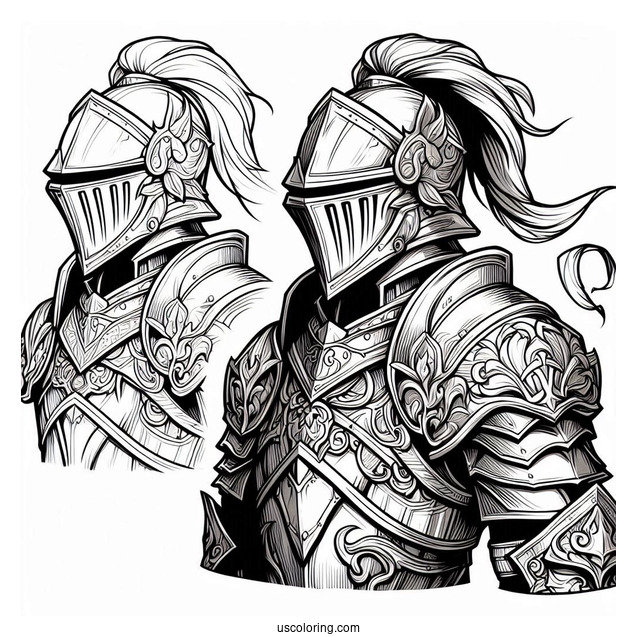 Knight Upper Body Armor Coloring In