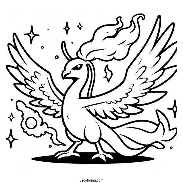 Moltres Pokemon To Color In