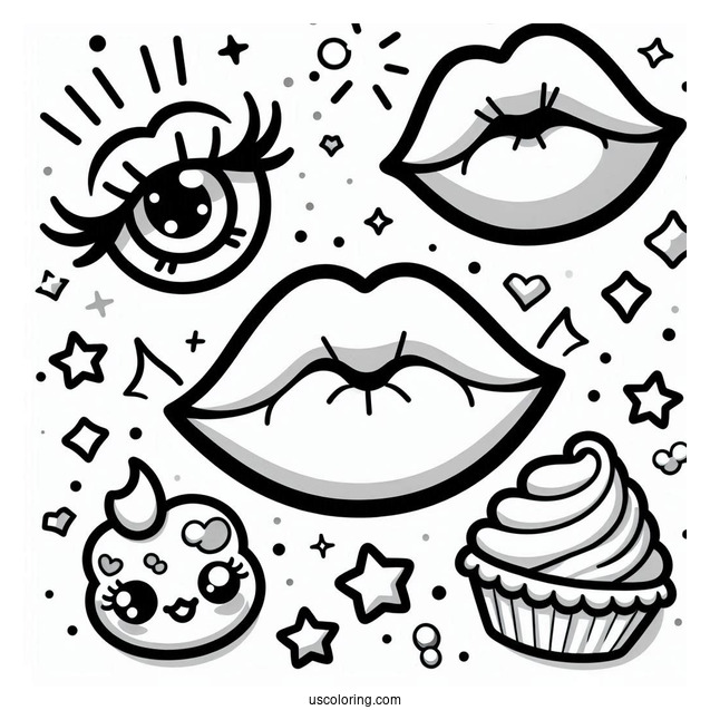 Cartoon Lippy Lips Shopkins