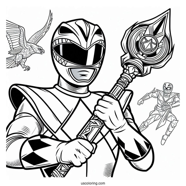 Power Ranger Holding Power Lance