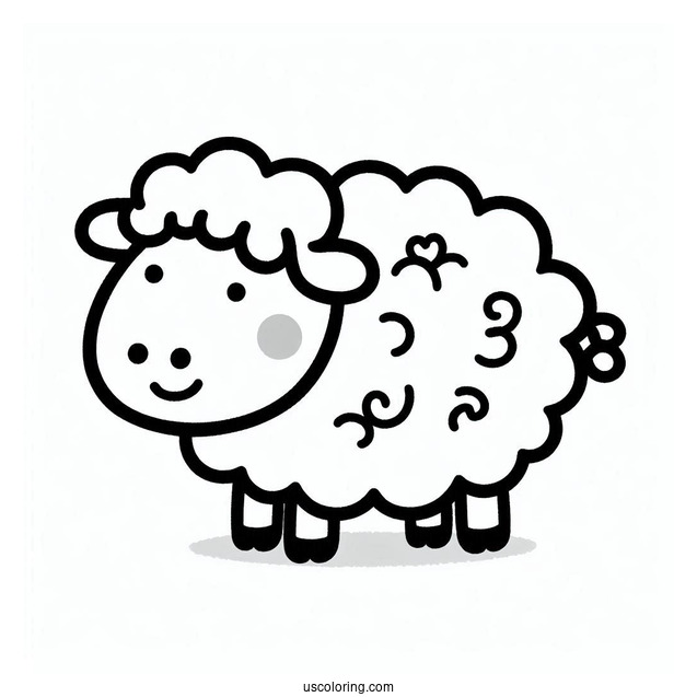 Peppa Pig Sheep Coloring For Preschoolers