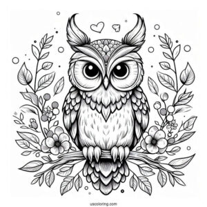 Long Eared Owl To Color