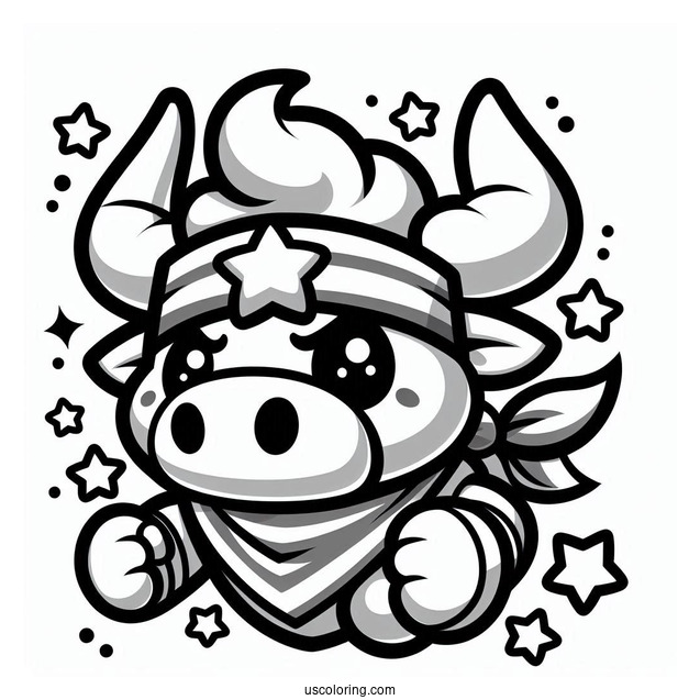Easy Bull Brawl Stars Coloring Page