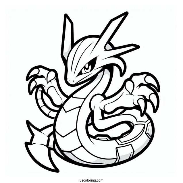 Rayquaza Coloring Page With Claws Out
