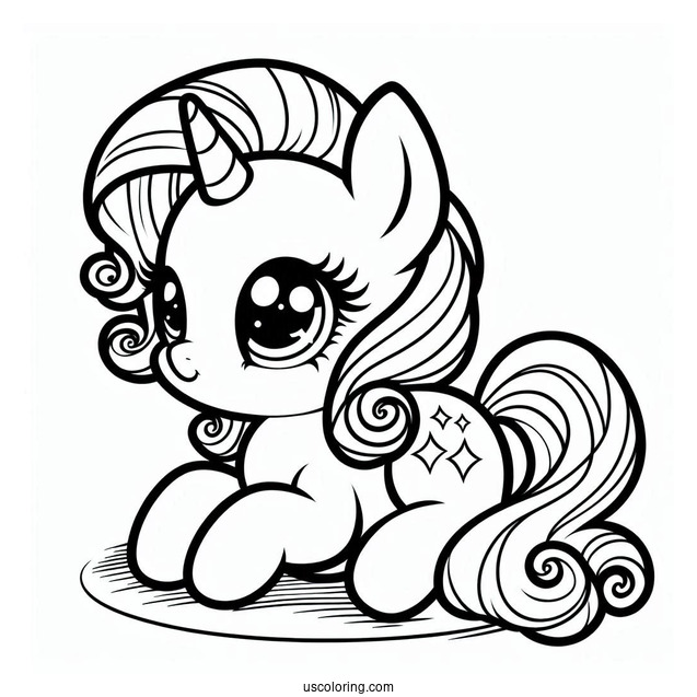 Baby Rarity Coloring Page For Kids