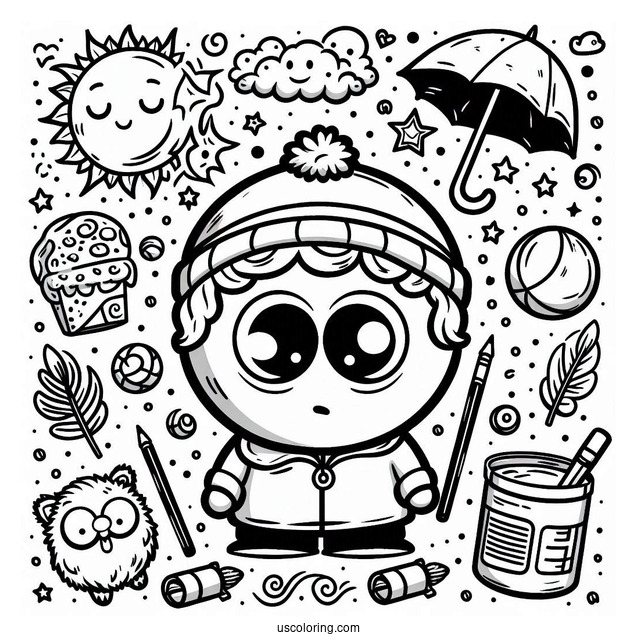 Cute Butters Stotch Alter Ego South Park Coloring Page