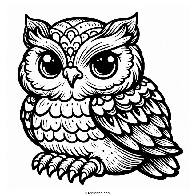 Plump Looking Own With Sharp Claws