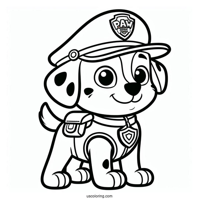 Easy Coloring Page Of Marshall To Color
