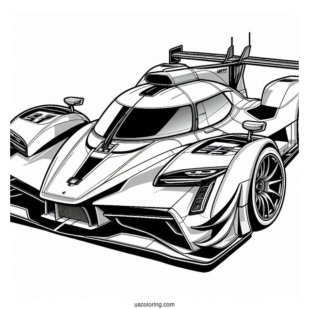 GPT Hypercar Coloring Sheet For Kids