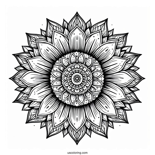 Mandala Coloring Sheet For Adults