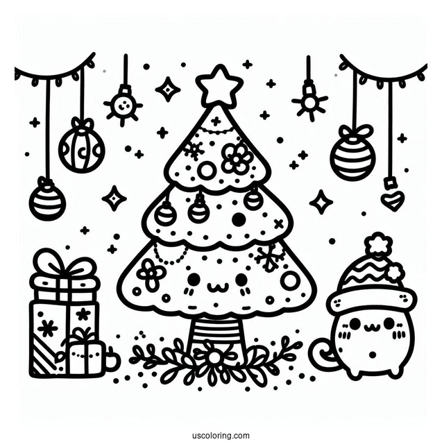 Kawaii Style Christmas Tree With Decorations