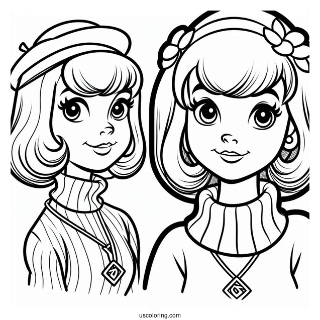 Coloring Sheet Of Velma Dinkley Character