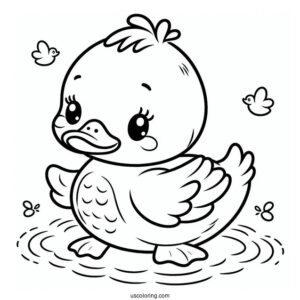 Rubber Duck Coloring Picture For Preschoolers