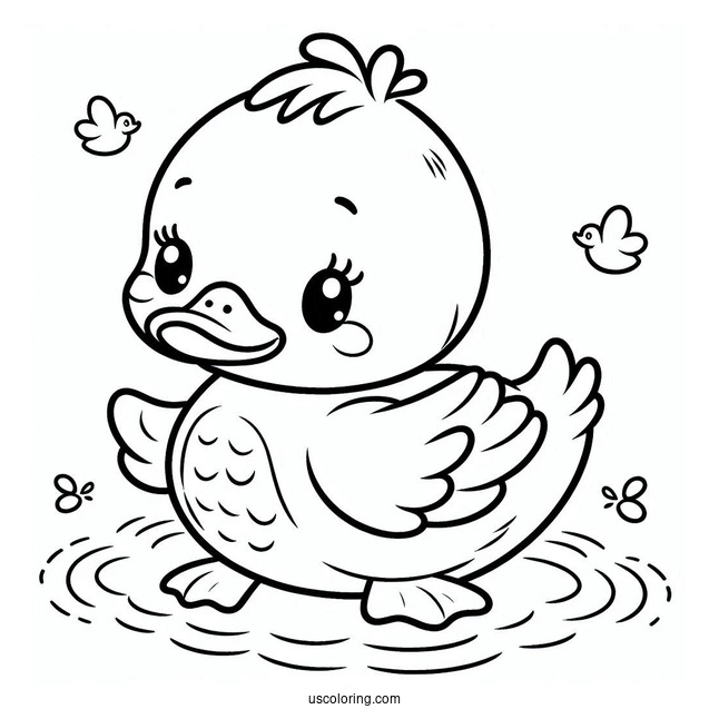 Rubber Duck Coloring Picture For Preschoolers