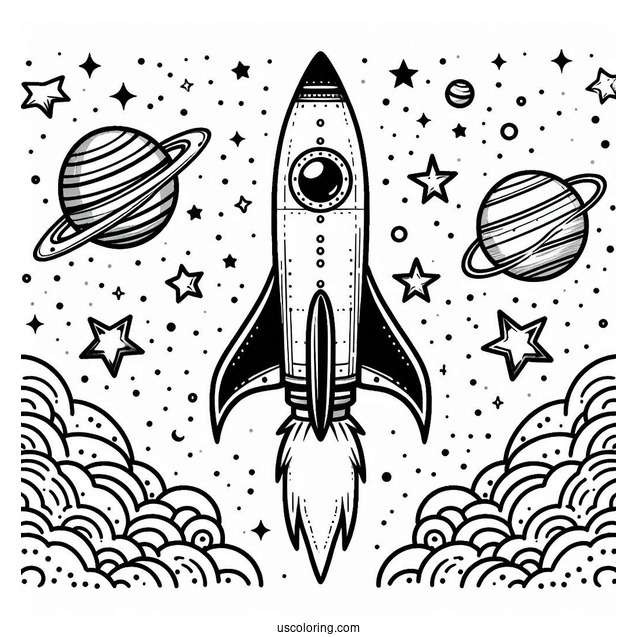 Virgin Galactic Rocket Coloring Page