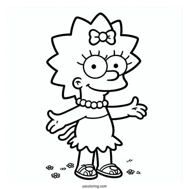 Maggie Simpson Coloring Sheet
