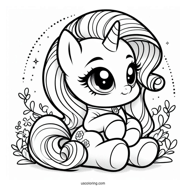Baby Rarity Coloring Page For Kids