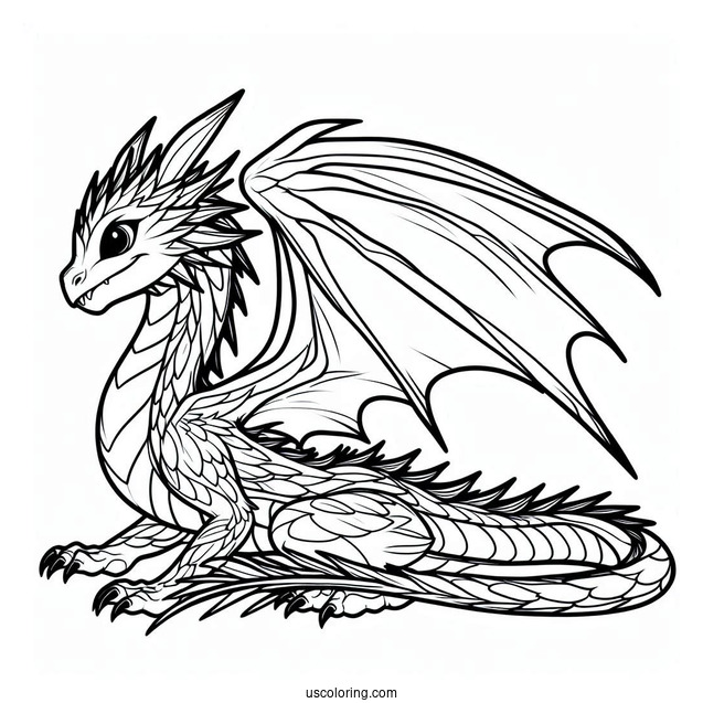 Easy Outline Of Night Fury Dragon