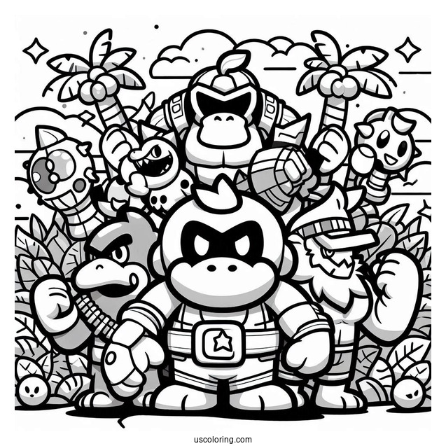 Brawl Stars Coloring Page Of Rumble Jungle