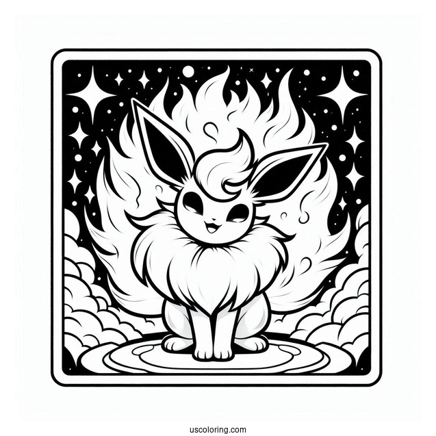 Flareon Incandescent Awakening Pokemon Card Coloring Page