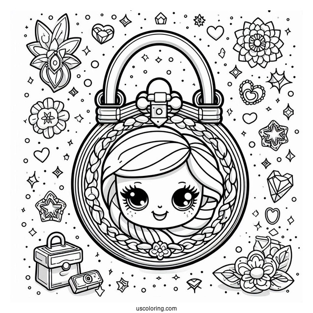 Polly Pocket Coloring Page Of Locket