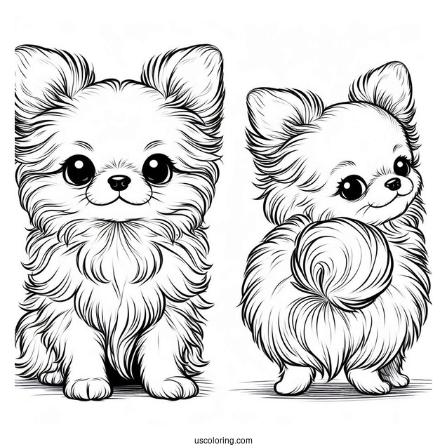 Furry Chihuahua Coloring Page