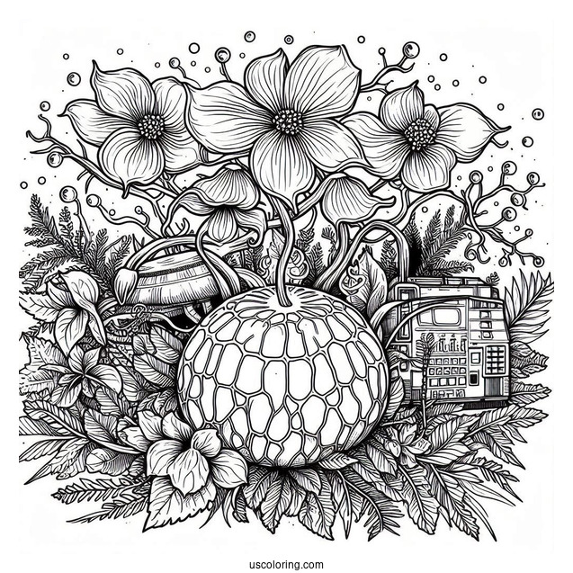 Detailed Stranger Things Coloring Sheet For Adults