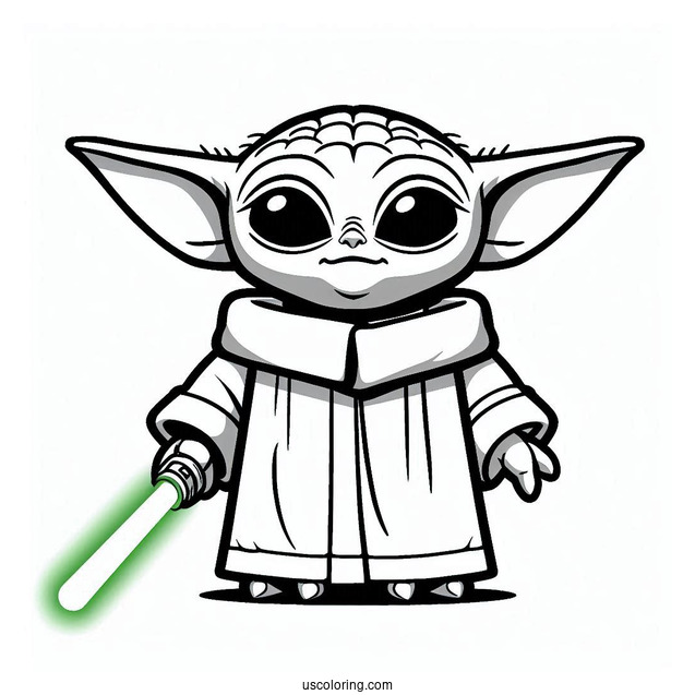 Lego Baby Yoda To Color