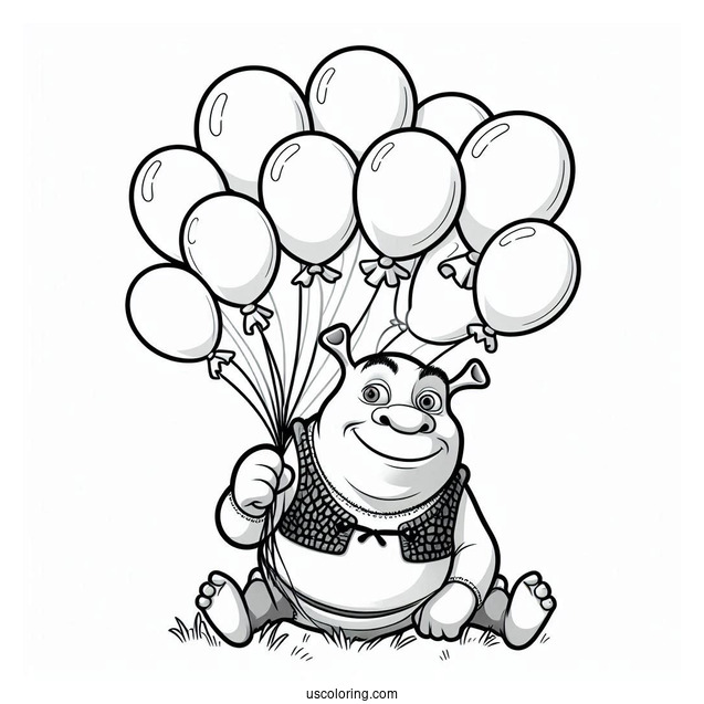 Animal Balloons From Shrek To Color