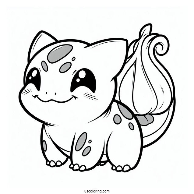 Easy Bulbasaur Coloring Page For Preschoolers